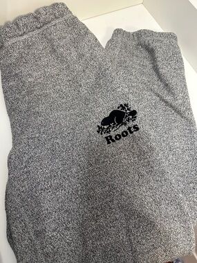 Roots Heather Gray Sweatpants with Black Logo